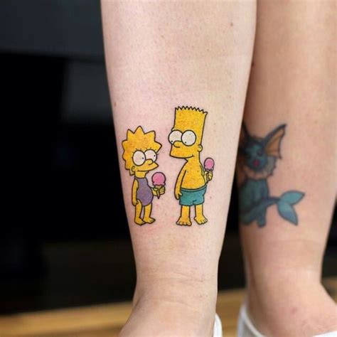 Bart And Lisa Simpson Tattoo Tatuaje De Los Simpsons Tatuajes