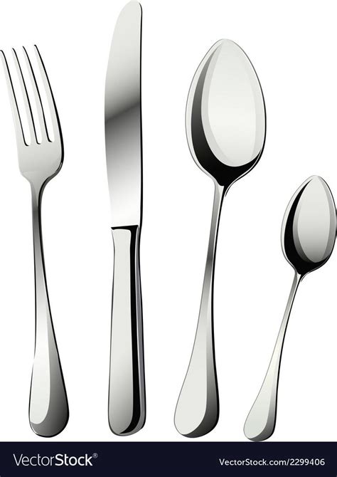 Knife Fork And Spoons Royalty Free Vector Image Forks And Spoons