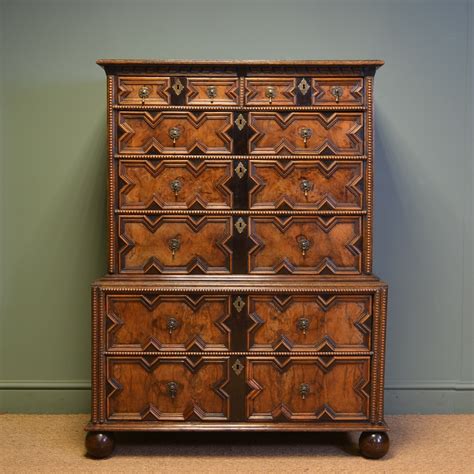 Unusual 17th Century Walnut Antique Chest On Chest - Antiques World