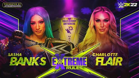 Wwe K Universe Extreme Rules Sasha Banks Vs Charlotte Flair