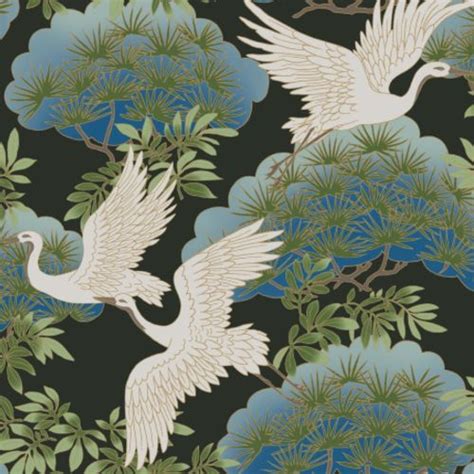Sprig And Heron Wallpaper By York Lelands Wallpaper