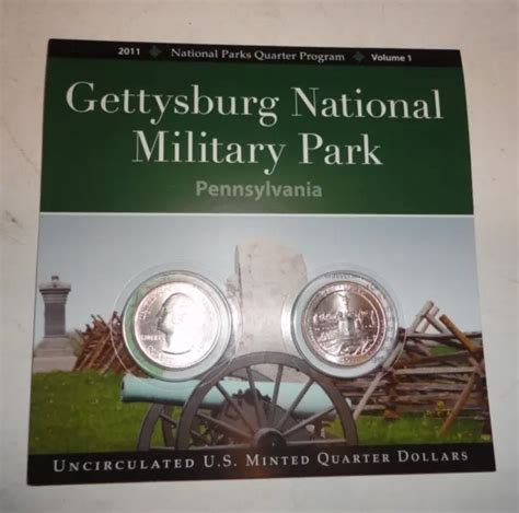 Vintage P Gettysburg National Military Park Quarters Coin Set