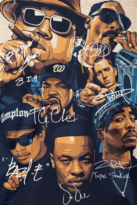 ©great Rap Legends Notorious Big Snoop Dogg Ice Cube Eminem Tupac