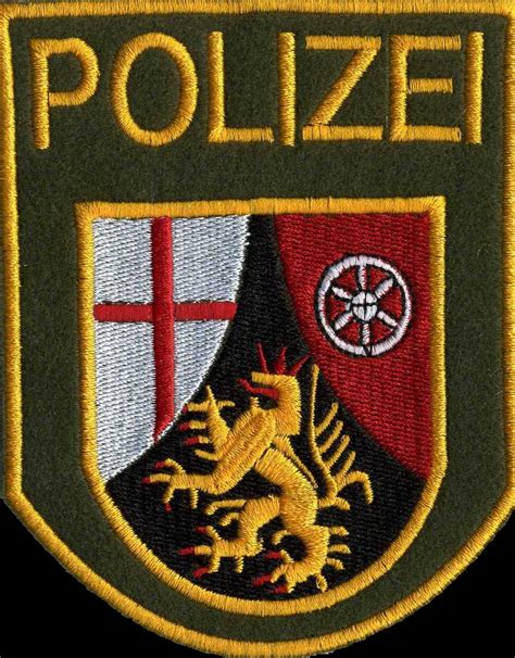 Polizei Abzeichen Von Rheinland Pfalz Wundernadelat