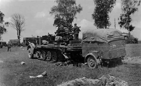 Flak Halftrack Sdkfz 71 With Sd Ah 56 World War Photos