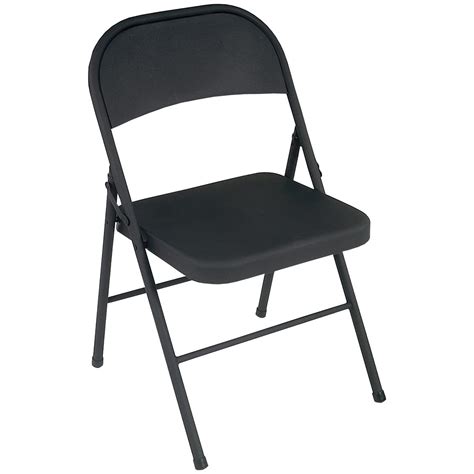 4 Pk Of Cosco® Black Steel Folding Chairs 618786 Kitchen And Dining