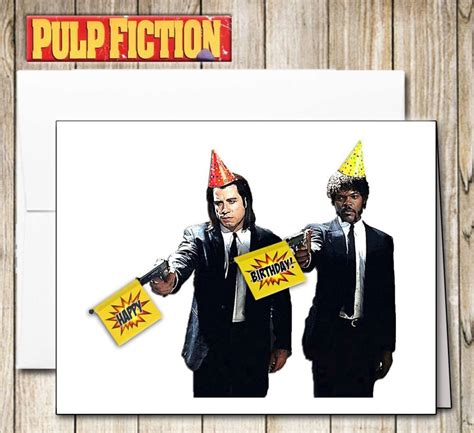 Pulp Fiction Happy Birthday Card Etsy