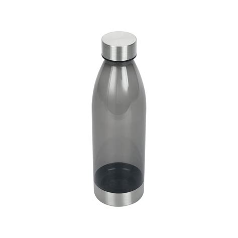 Mainstays 22 Oz Gray Plastic Water Bottle With Screw Cap