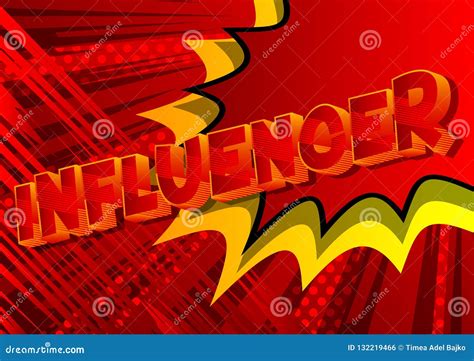 Influencer Comic Book Style Words Stock Vector Illustration Of