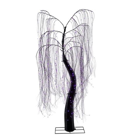 Home Accents Holiday 7 Ft Micro Lighted Led Purple Willow Tree Ty008