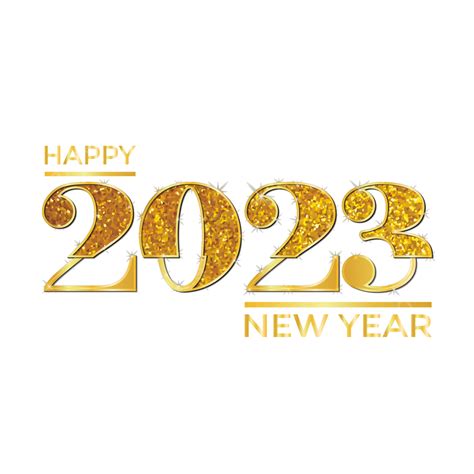 Luxo Dourado Feliz Ano Novo 2023 Tipo De Logotipo Png Feliz Ano Novo