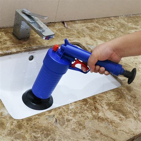 Toilets High Pressure Air Drain Blaster Cleaner Abs Plastic Drain