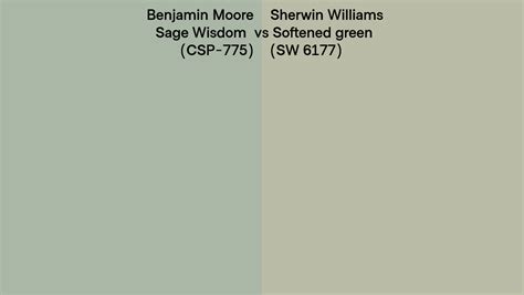 Benjamin Moore Sage Wisdom Csp Vs Sherwin Williams Softened Green