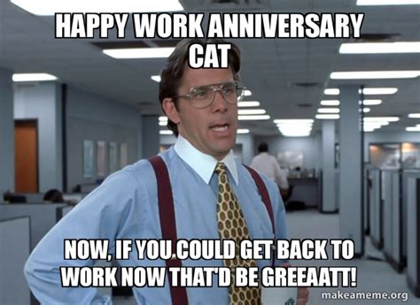 Happy Work Anniversary Cat Images