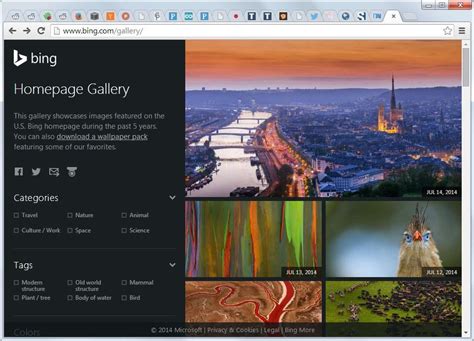Browse And Download All Bing Homepage Wallpapers Ghacks