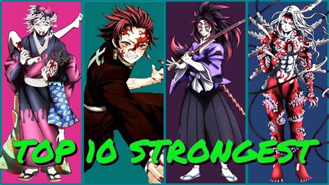 Top 10 Strongest Demon Slayer Characters Kimetsu No Yaiba Youtube