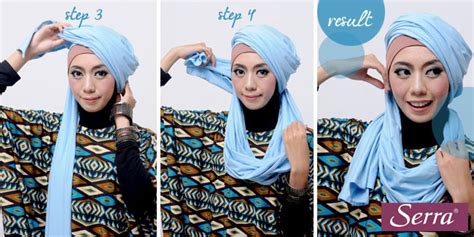 Tutorial Jilbab Cara Memakai Jilbab Pashmina Simple Warna Biru
