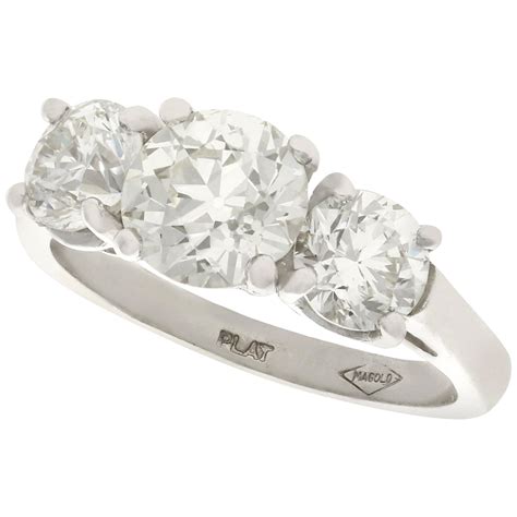 2ct diamond and platinum trilogy ring circa 1940 for sale at 1stdibs