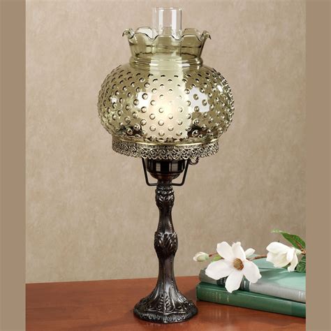 Ciara Hobnail Globe Hurricane Table Lamp