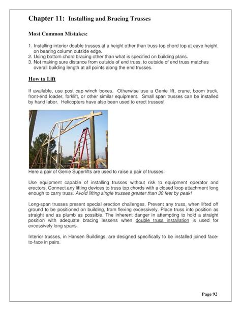 PDF Chapter 11 Installing And Bracing Trusses Hansen Pole 11