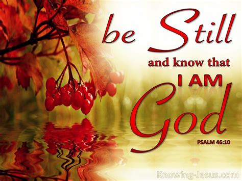 Psalm 4610 Be Still And Know That I Am God Red