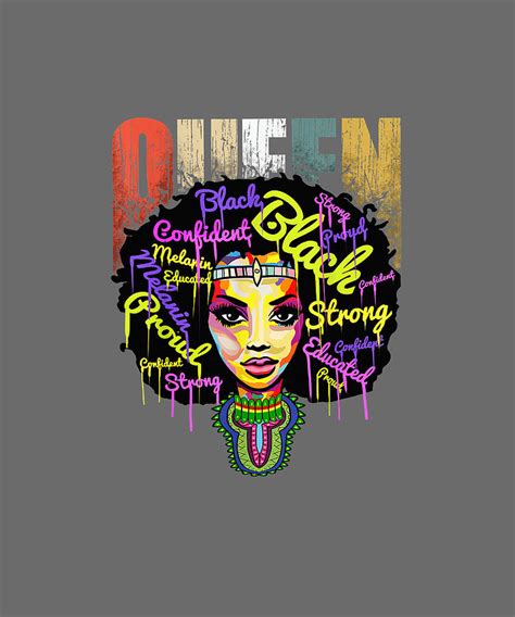 african queen shirts for women educated black girl magic tshirt digital art by katie tholke