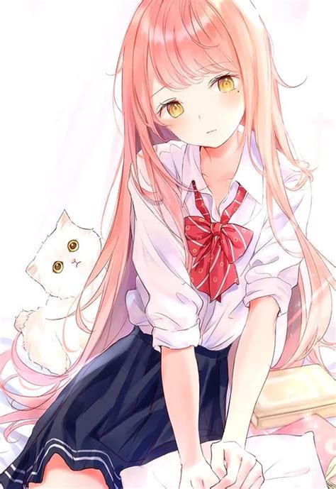 Elegant Anime Yandere Girl With Pink Hair Kiss Inkediri