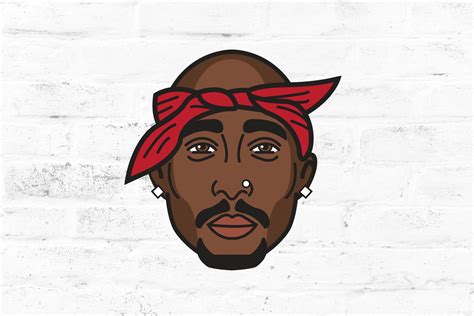 Tupac Shakur Vector Illustration Illustrations Creative Market