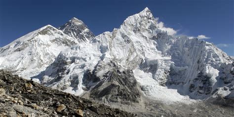 Mount Everest Der Höchste Berg Asiens And Der Erde Alpinde