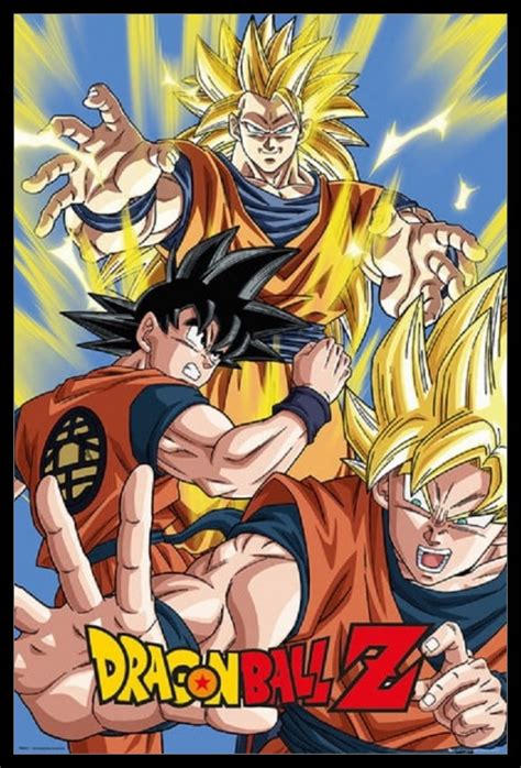 Dragon Ball Z Goku Laminated And Framed Poster 24 X 36