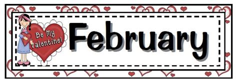 February Calendar Heading Clipart 20 Free Cliparts Download Images On