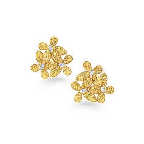 Discover Our Triple Pav Butterfly Earrings In Yellow And White Diamond