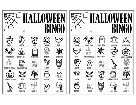 Blank Halloween Bingo Cards Printable Printable Bingo Cards