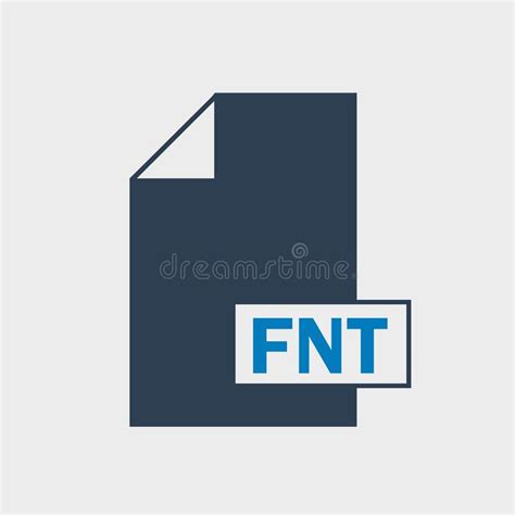 Font File Format Fnt File Format Icon Stock Vector Illustration Of