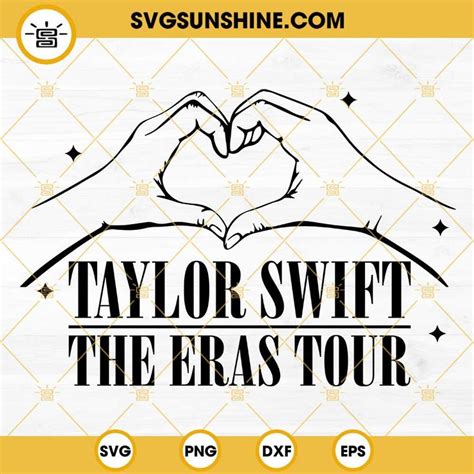 299taylor Swift The Eras Tour Heart Hand Svg Swiftie Love Svg Png Dxf