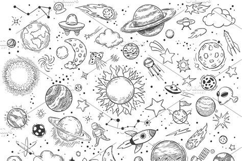 Aesthetic Planets Space Sketch Drawing For Windows Pc Sketch Art Drawing