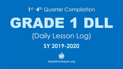 Grade Dll Daily Lesson Log Compilation Sy