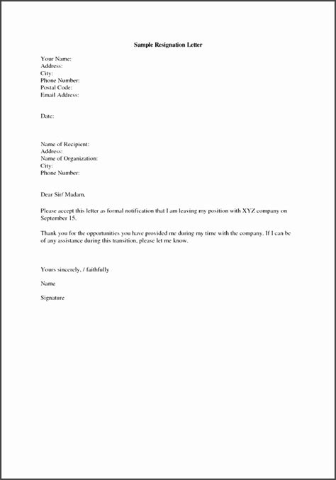 Simple Resignation Letter Doc Resignation Letter Resignation Letter