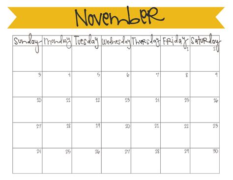 November 2013 Calendar Free Printable Live Craft Eat