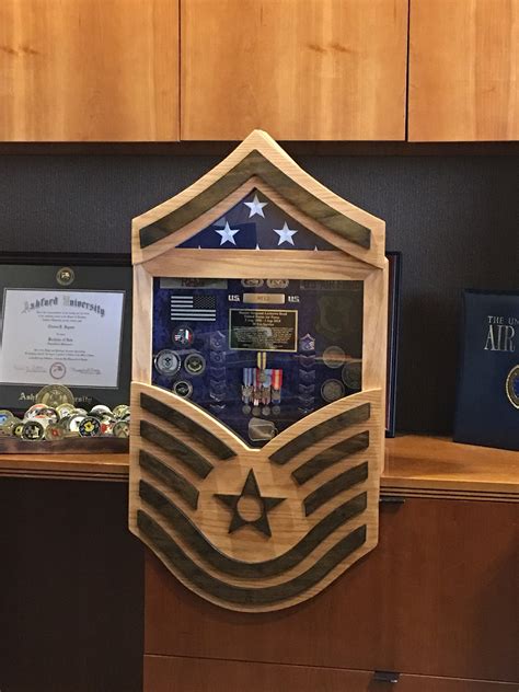 Air Force Stripes Retirement Shadow Box Large Etsy