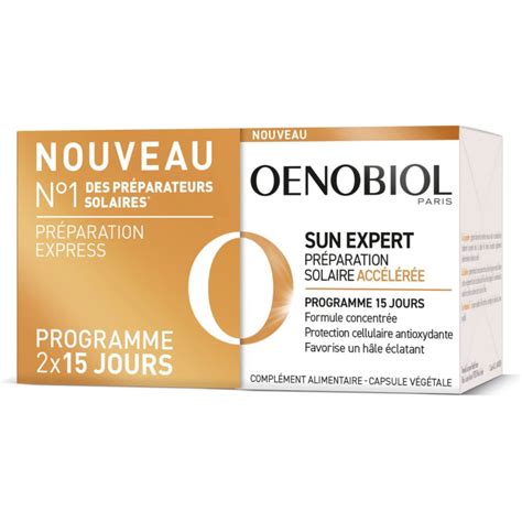 Oenobiol Sun Expert Préparation Solaire Accélérée 2x15 Capsules