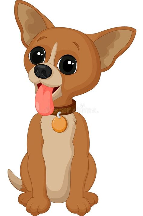 Cane Della Chihuahua Del Fumetto In Maglia Blu Illustrazione Di Stock Illustrazione Di Grafico