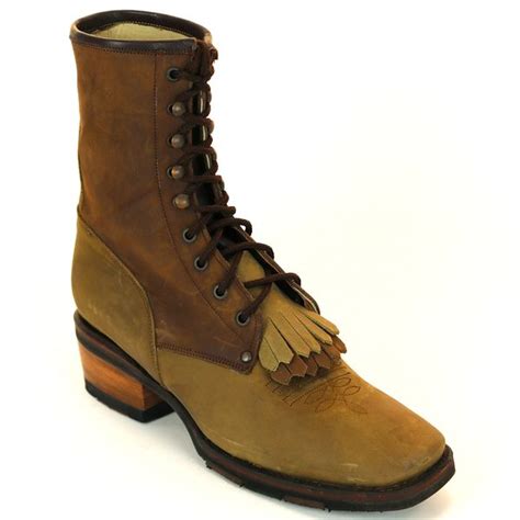 1197 Rockinleather Men S Square Toe Lace Up Packer Western Boot Size 8