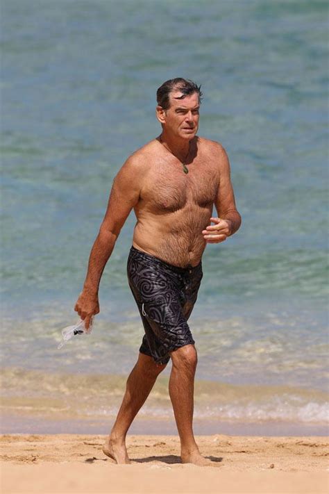 Man Of Steel Shirtless Pierce Brosnan Flaunts Sexy Snorkeling Bod