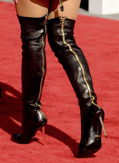 Pin On Celebrities In Boots Heels Or Leather 2