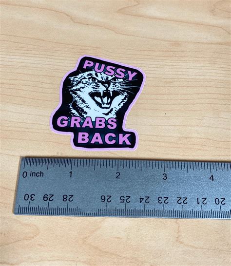 Pussy Grabs Back Feminist Laptop Bottle Sticker Womens Etsy