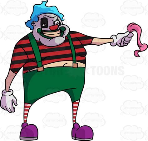 A Creepy Fat And Tall Clown Cartoon Clipart Products Cartoon And Art