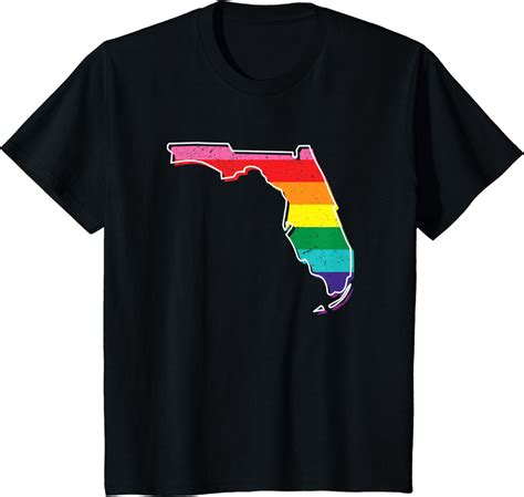 Kids Rainbow Florida Gay Pride Flag T Shirt Clothing