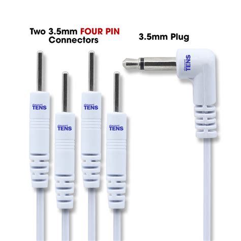 port doubler tens electrode lead wire four 2mm pin connectors discount tens