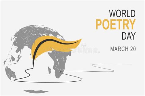 World Poetry Day Background Stock Vector Illustration Of Background